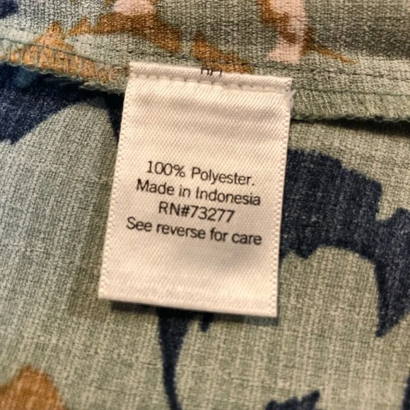 NWT Nine West Women’s Short Sleeve Knot-Hem Button-Down Green Floral Shirt S - Picture 9 of 10